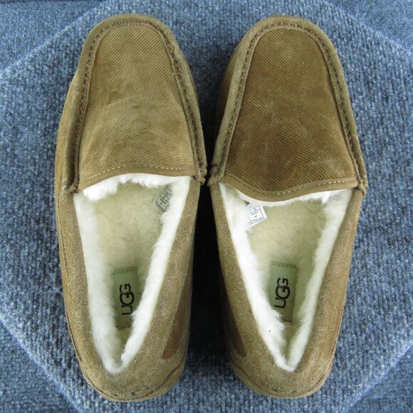 UGG Men's Ascot Corduroy Moccasin Brown Leather Size‎ 8M Gently Used 2025 - Picture 7 of 10